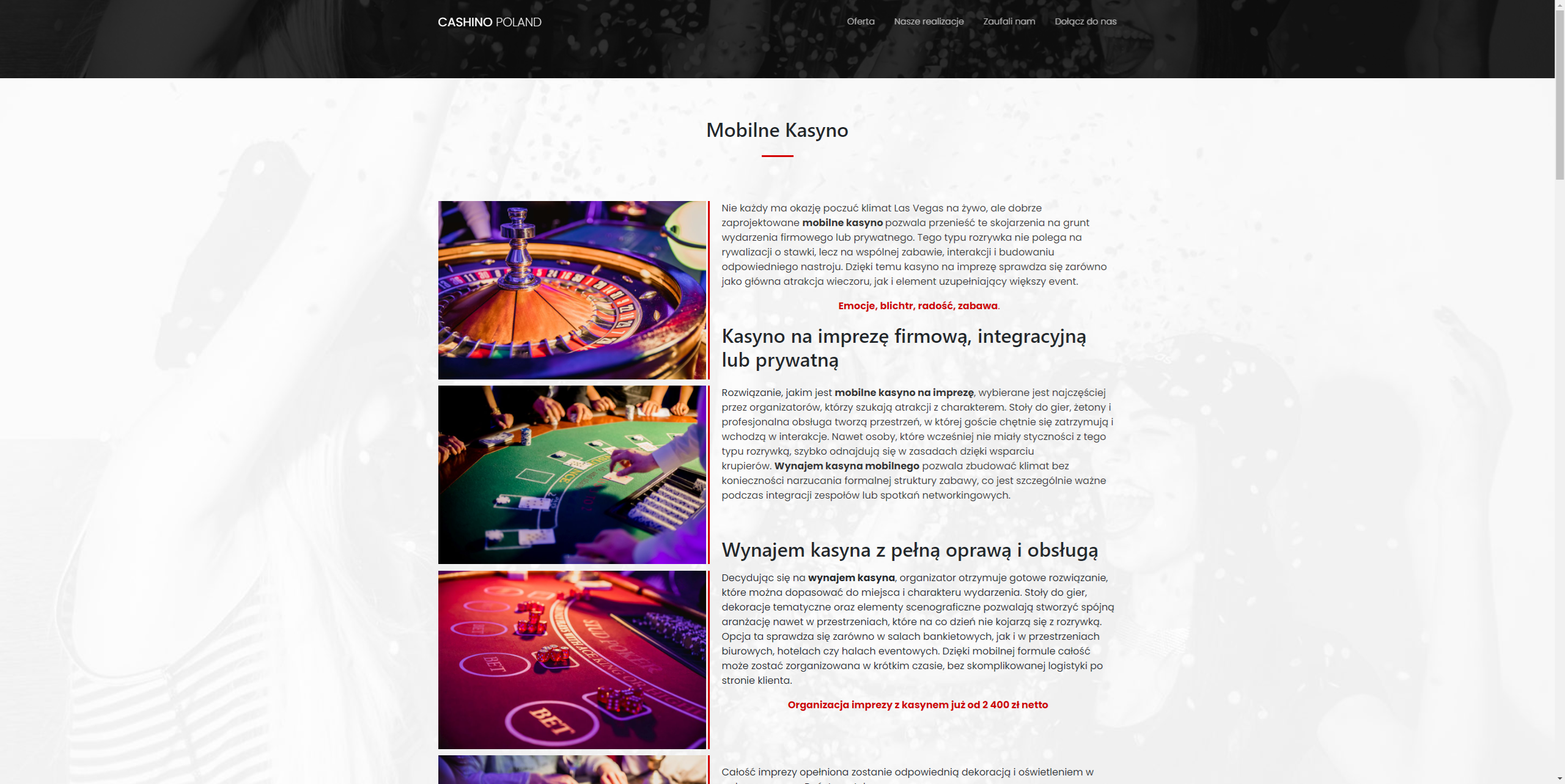 Mobilne kasyno na imprezę firmową - elegancka atrakcja, która angażuje gości od pierwszych minut